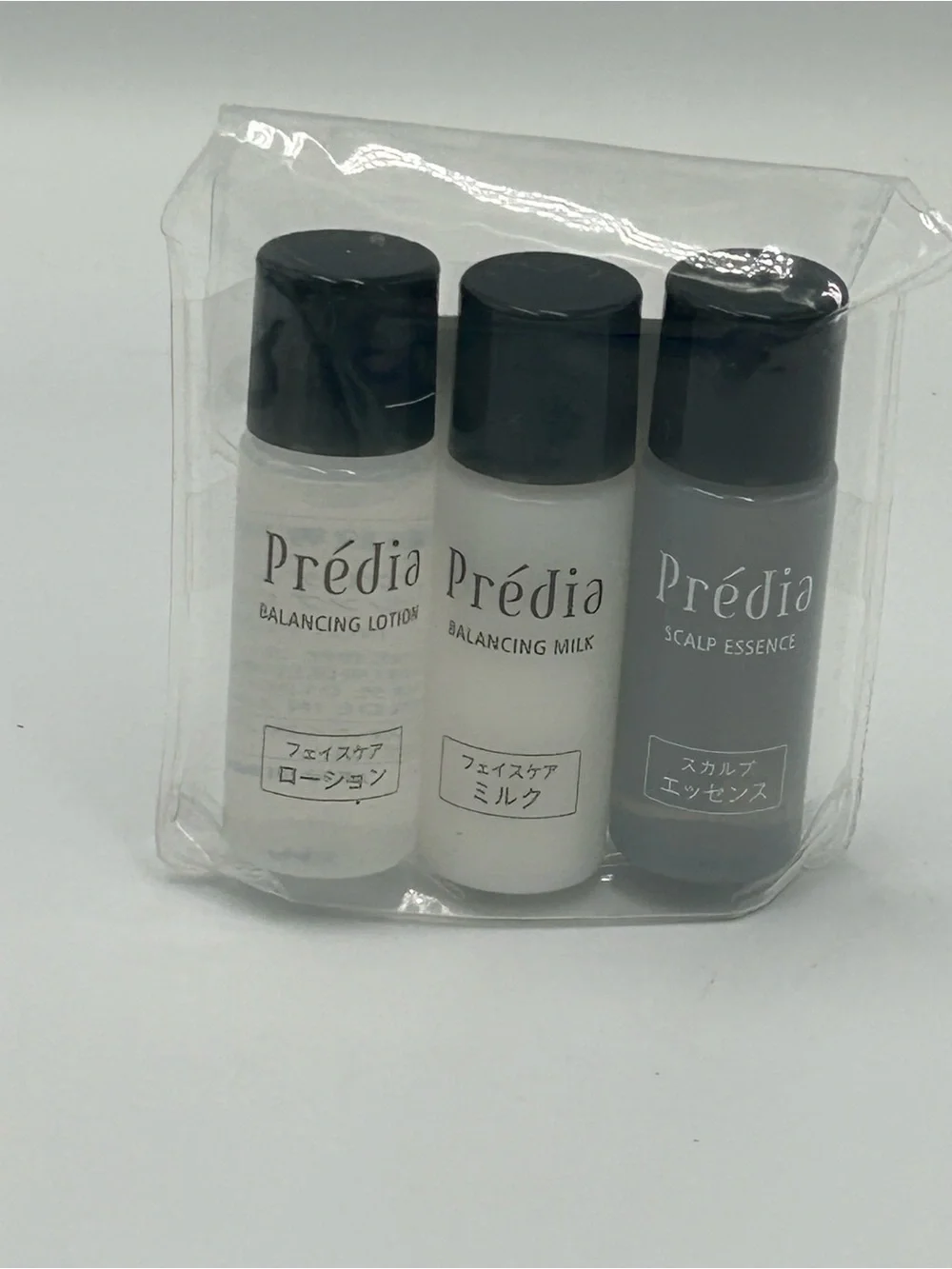 Men Grooming Trio – Black & White Travel Bottles